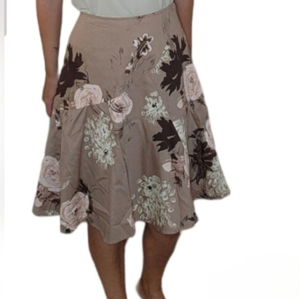 Vintage RW&CO Floral Circle Skirt - Earth tones - 10